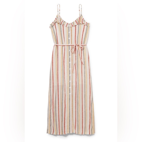 Vince Camuto Womens Linen Striped Maxi Dress - Picture 4 of 6